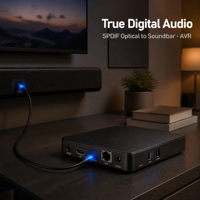 TV Box Inteligente de Alta Calidad con Android 14, Quad Core Amlogic S905X5M, 4K Streaming, WiFi, Control Remoto por Voz, PoE Network, Bajo Precio