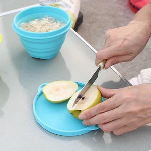 Bol pliable en silicone pour le <span class=keywords><strong>camping</strong></span> en plein air avec design rétractable, boîte à lunch de voyage - Product Image 1