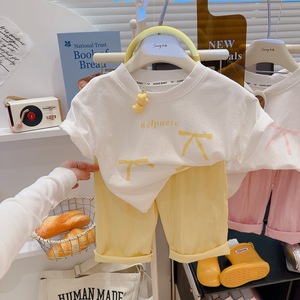Conjunto de Dos Piezas de Verano para Niñas, Pantalones Cortos y Camiseta de Manga Corta, Moda Eurovisión, Seguro - Product Image 6