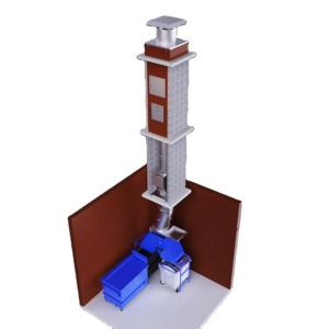 Customizable Size <strong>Garbage</strong> <strong>Chute</strong> with Access Control, Interlock, <strong>Sorting</strong>, and Bin Detection Options - Product Image 1