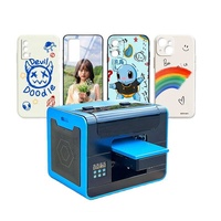 Penjualan terlaris Digital A4 cerdas Printer UV DIY kartu CD PVC kaca kulit Led tinta Jet Mini ukuran Flatbed A4 Printer Uv