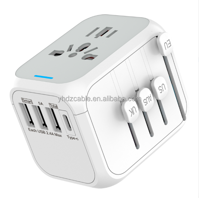 3USB+type c 3A 4-port Quick Charger Universal Android Phone Wall Charger for IPhone15 14 Multi-port Travel Quick Charger