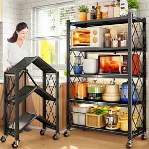 Factory Wholesale Household <strong>Kitchen</strong> <strong>Shelf</strong> Foldable Tableware <strong>Shelves</strong> <strong>Units</strong> Metal Storage Racks <strong>for</strong> <strong>Kitchen</strong> - Product Image 2