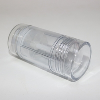 Contenant vide en plastique pour déodorant, tube transparent personnalisé à mécanisme rotatif pour baume corporel, emballage 15g 30g 50g 75g