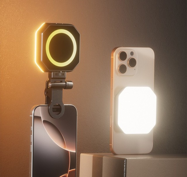 Portable High Brightness Selfie Fill Light Magnetic Camera Lighting for Live Streaming Video Photography Pocket Size Fill Light