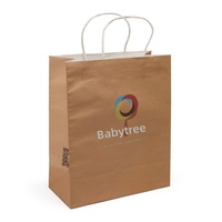 Sac fourre-tout en papier kraft personnalisé avec logo imprimé, sac en papier commercial pour emporter, thé au lait, vêtements, cadeaux, emballage et conditionnement