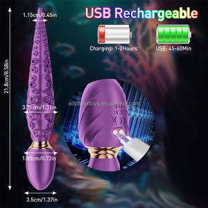 360 °   Dildo a Forma di Tentacolo in Silicone, Giocattolo Sessuale USB Ricaricabile, Dildo Fantasy a Forma di Polpo per Stimolazione del Punto G Femminile - Product Image 3