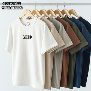 High Quality 100% Cotton Tshirt Custom Screen Printed Men's T-shirts 200 Gsm Streetwear Customized Logo Print Tshirts