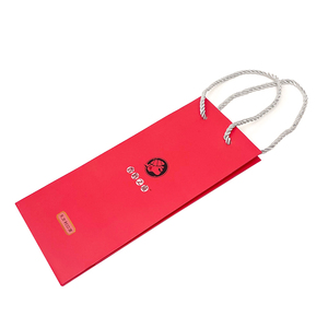 Sacs en papier personnalisés avec logo pour emballage de bouteilles de vin, de boissons ou de cadeaux (un ou deux articles) - Product Image 2