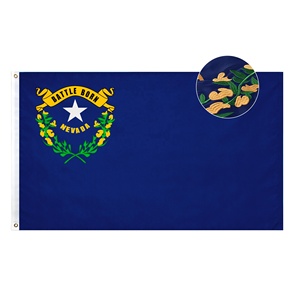 Bandera del estado de Nevada de los Estados Unidos al por mayor, 3x5 pies, bordada y cosida, nailon Oxford 210D, 4 filas de costuras, dobladillo volante, ojales de latón - Product Image 1