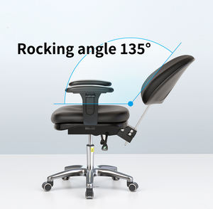 Silla de laboratorio de cuero PU antiestática ESD para uso escolar Elevador de taller moderno sin polvo Función de balanceo giratorio para almacenes - Product Image 2