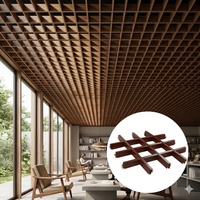 Plafond métallique moderne en grille ouverte en aluminium, ignifuge, imperméable, isolant thermique, anti-moisissure et acoustique pour usage commercial