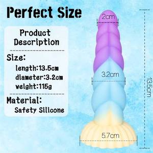 Jouets sexuels anaux lumineux en silicone pour femmes, avec ventouse, énorme plug anal souple et flexible, godemiché lumineux - Product Image 5