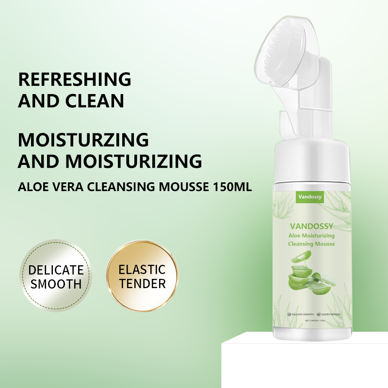 Mousse nettoyante visage à l'aloe vera