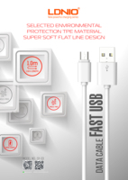 Kabel Data USB LDNIO SY-03 Putih 2.1A Kabel Micro Harga Grosir Pabrik 2.1A Pengisian Cepat 1m Kabel Fleksibel Ponsel
