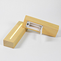 Bases de lámpara LED inalámbricas soporte de luz de batería soporte de luz de mesa LED de madera Base rectangular para hoja de acrílico decoración de dormitorio 3D