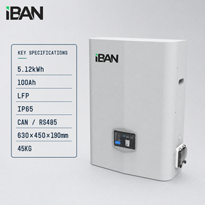 IBAN 51,2V 100Ah LiFePO4 Batterie 5,12kWh IP65 Wandmontiert für Heimenergiespeichersystem mit CAN/RS485 und 230Vac/400Vac - Product Image 2