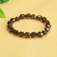 Bracelet en obsidienne Aiyu en gros avec perles de cristal cubiques à facettes aléatoires, livraison directe en direct d'usine S3090508