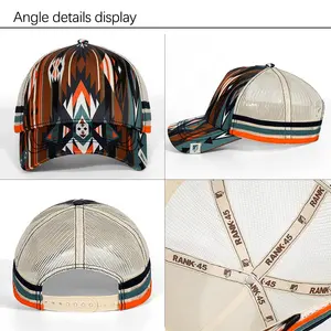 방수 재활용 맞춤형 인쇄 로고 디지털 위장 oem 승화 플렉스 메쉬 조정 가능한 야구 트럭 모자 모자