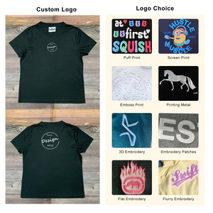 T-shirt d'entraînement sportif d'été pour hommes 100% Polyester Sérigraphie personnalisée Poids léger 85Gsm Évacuation de l'humidité Noir pour la course - Product Image 2