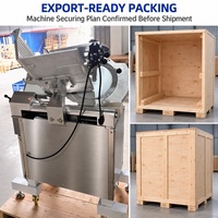 Machine à trancher la viande commerciale, trancheuse automatique de viande congelée pour rouleaux de bœuf et d'agneau avec épaisseur réglable
