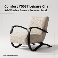 Fauteuil d'appoint en tissu tweed tissé, chaise longue moderne pour salon et coin lecture – Offre spéciale
