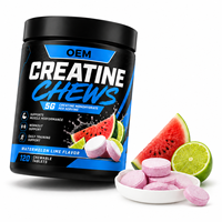 Comprimés de créatine monohydrate pour les marques de compléments sportifs en marque blanche, saveur pastèque et citron vert, emballage personnalisé, fourniture OEM