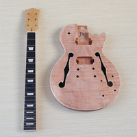 Kit de guitarra eléctrica semiterminada LP DIY con ensamblaje modificado y accesorios
