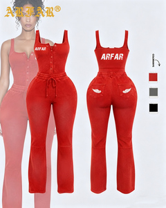 Set Abbigliamento Y2k per <span class=keywords><strong>Donna</strong></span>, Top Senza Maniche <span class=keywords><strong>con</strong></span> Bottoni Frontali e <span class=keywords><strong>Pantaloni</strong></span> <span class=keywords><strong>con</strong></span> Coulisse, Stile Vintage e Streetwear - Product Image 2
