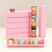 Boîtes à fraises imperméables en matériaux recyclés de qualité alimentaire avec fenêtre transparente pour macarons, chocolats, truffes, biscuits, utilisation en boulangerie - Chine