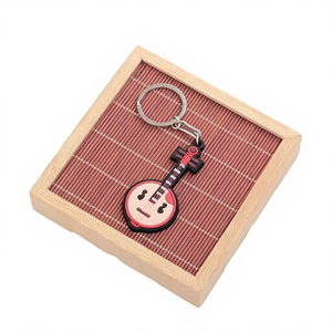 Wholesale <b>Musical</b> <b>Instruments</b> Hanging Drop Keychain pendant Guitar Ukulele Key Ring Piano Kalimba Violin Model Gift - Product Image 3