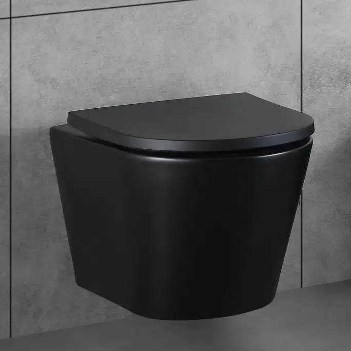 Moderne Schwerkraft spülung Europa-Stil Verpackung Modernes Muster Keramik Wand hing einteilige Toilette