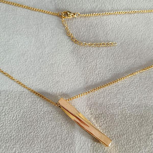 Hiphop kalung berputar, perhiasan kalung bentuk tali panjang persegi panjang untuk pria dan wanita - Product Image 4