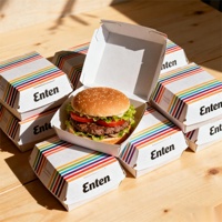Boîte à hamburger en papier, emballage pour hamburger, boîte à emporter pour nourriture, frites avec hamburger, boîte d'emballage pour hamburger