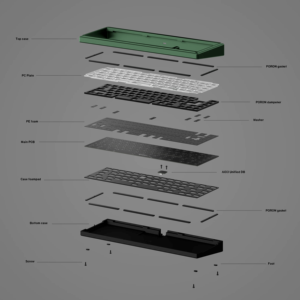 Hot swappable OEM Bàn phím Tri chế độ cơ khí nhôm bàn phím trường hợp bàn phím không dây thiết lập - Product Image 6