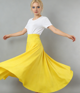 Jupe de danse flamenco populaire, robe longue à bascule de couleur unie, la <span class=keywords><strong>moins</strong></span> chère, pour <span class=keywords><strong>les</strong></span> fêtes, la danse du ventre, la danse gitane, la performance pour femmes - Product Image 2