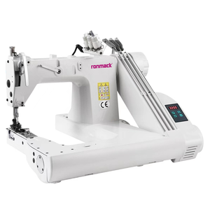 Machine à coudre industrielle manuelle à deux aiguilles RONMACK RM-928D-L pour l'usine de confection, haute vitesse, matériaux légers - Product Image 1