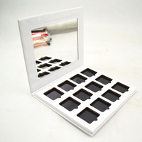 Emballage de Palette de maquillage vide, magnétique, 12 trous, personnalisé, en papier, emballage de Palette d'ombre à paupières avec miroir