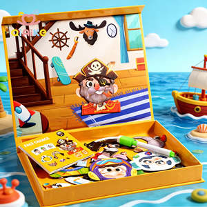 Rompecabezas Magnéticos para Niños, Personalizables, Nuevos Rompecabezas de Dibujos Animados, Juguete Educativo - Juego de Rompecabezas Magnéticos con Tablero de Juego - Product Image 1