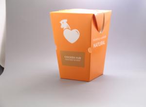 Caja de hamburguesas desechable roja con papel para hornear - Product Image 3