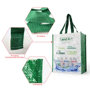 Promotional Laminated PP Woven Bag Eco-Friendly Advertising Shopping Bag For Supermarket Packaging Custom Logo Print