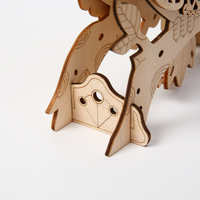 Horloge de table en bois 3D en forme de hibou, modèle artisanal en bois à collectionner, DIY, grande quantité