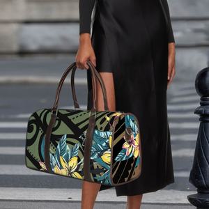 Bolso de lona con diseño Floral polinesio expandible, bolso de hombro grande para fin de semana, bolso de noche para hombre y <span class=keywords><strong>mujer</strong></span>, bolso de lona de mano para gimnasio - Product Image 4