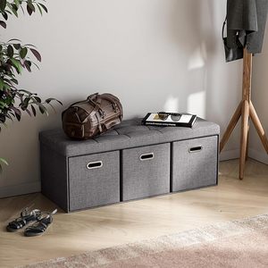 110*38*38cm vải lanh bên trong hiện đại có thể gập lại tùy chỉnh sử dụng nhà phòng khách phòng tập thể dục nhập đồ nội thất lưu trữ băng ghế dự bị Ottoman Phân - Product Image 4