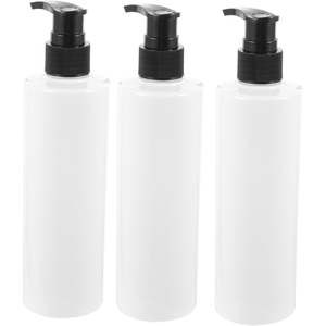 Botellas Transparentes de PET de 250 ml con Bomba Dosificadora para Loción, Gel de Ducha, con Tapa de Disco - Product Image 1