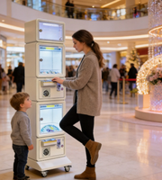 Distributeur de Jouets en Capsules Métalliques Sûr et Stable, Garantie 1 An, Facile à Utiliser, Fonctionnant à Monnayeur, Idéal pour Zones de Divertissement Intérieures