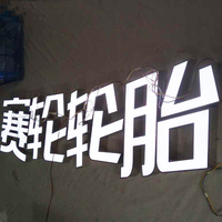 Letrero Luminoso Acrílico de Acero Inoxidable para Publicidad Comercial, Letrero LED 3D Personalizado con Letras de Canal Iluminadas Frontalmente para Tiendas