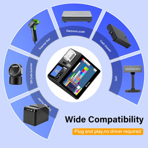 Systèmes de caisse enregistreuse POS SGT-116 et Android OS avec imprimante thermique de reçus et d'étiquettes à découpe automatique de 80 mm, machine POS - Product Image 3