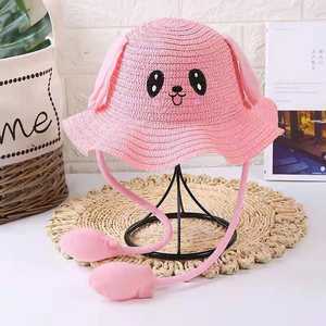 Sombrero rosa azul marrón <span class=keywords><strong>Pikachu</strong></span> <span class=keywords><strong>orejas</strong></span> móviles sombrero <span class=keywords><strong>de</strong></span> conejo niños niñas verano cubo sombrero Kawaii padres hombres mujeres sombrero para el sol - Product Image 3