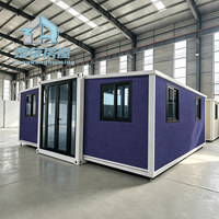 Maison préfabriquée robuste et antirouille de 20 pieds, transportable, avec bureau intégré pour logement temporaire